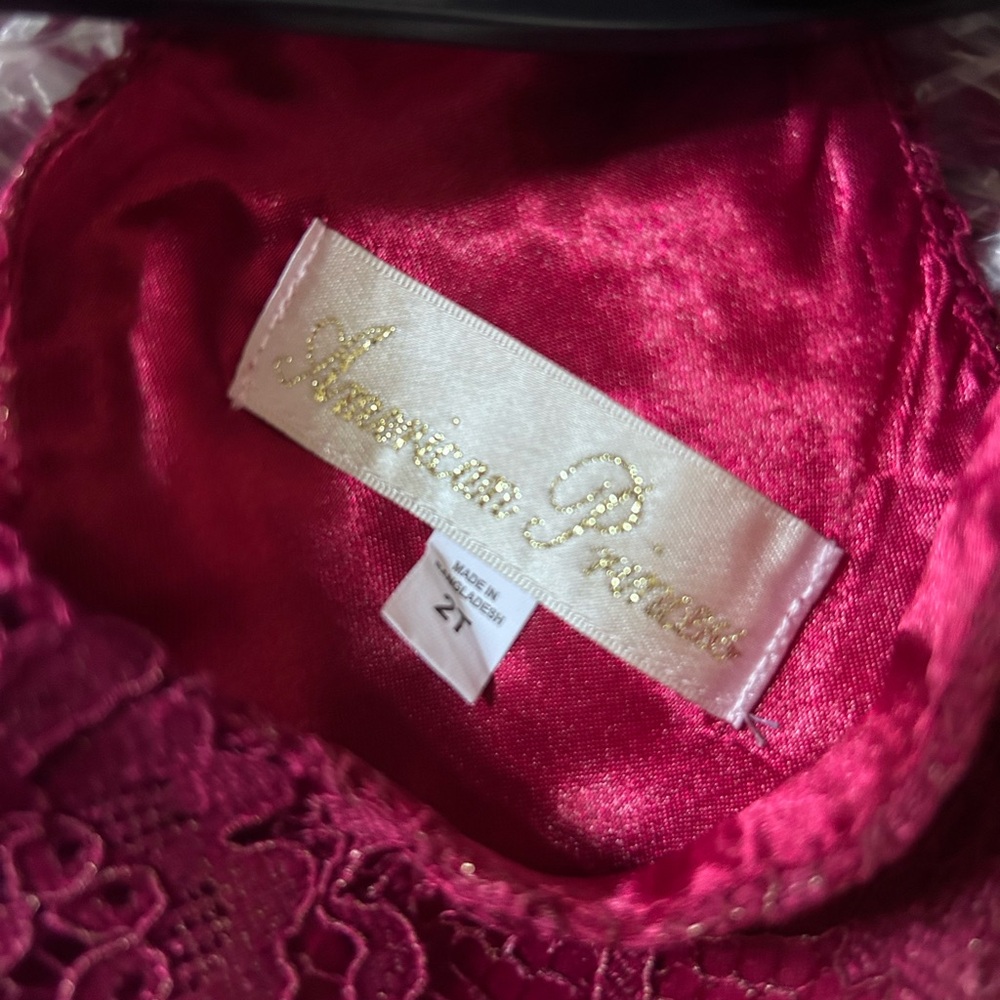 American Princess Burgundy Lace Dress - Picture 4 of 4